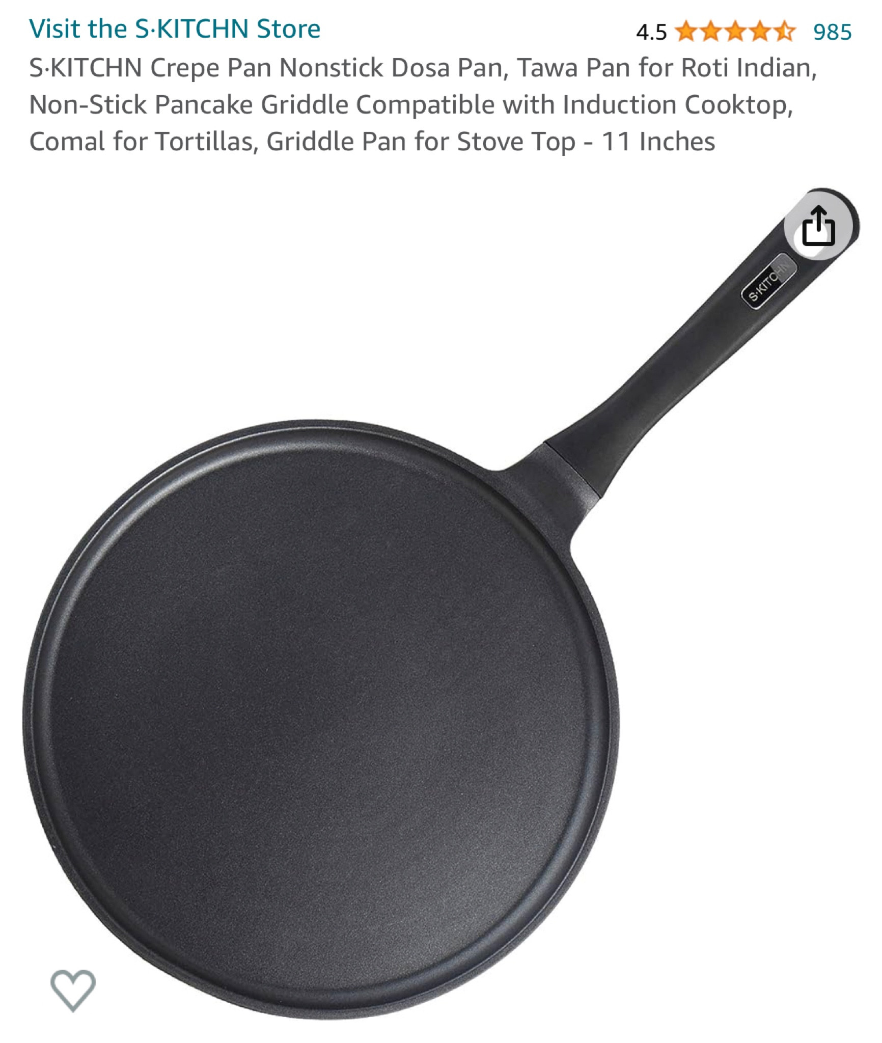Great non-stick pan to make rotis & crepes! I have been using this pan for many years. 

#LTKhome #LTKAsia #LTKfamily