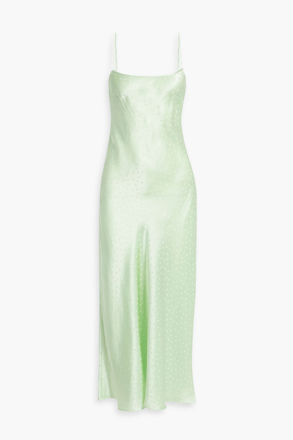 Holly polka-dot silk-satin jacquard midi slip dress | The Outnet (US and CA)