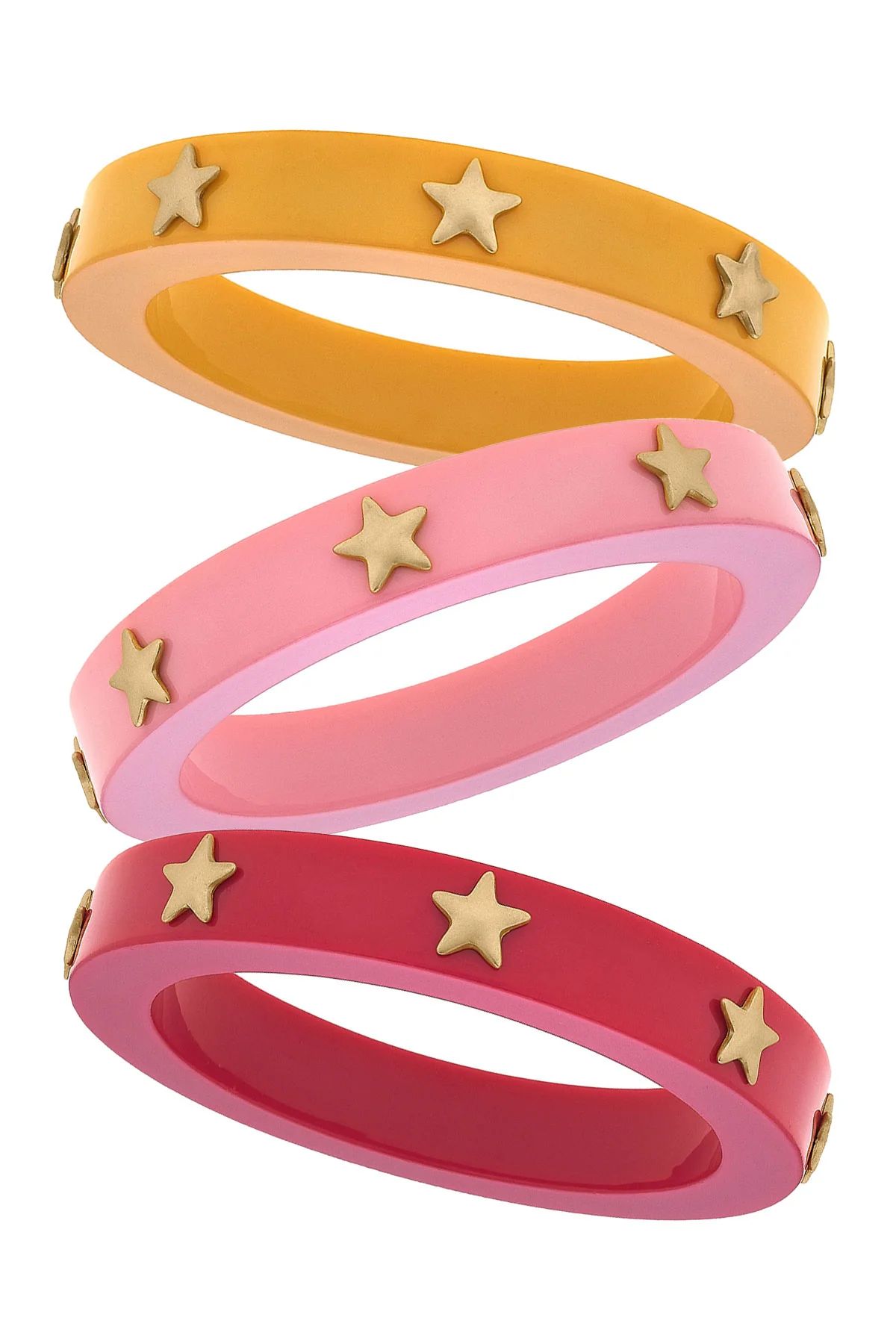 Darla Star Resin Bangle Stack - February Stack of the Month | CANVAS