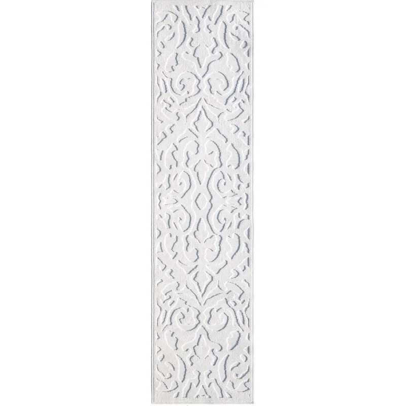 Damask Indoor / Outdoor Area Rug in Natural | Wayfair North America