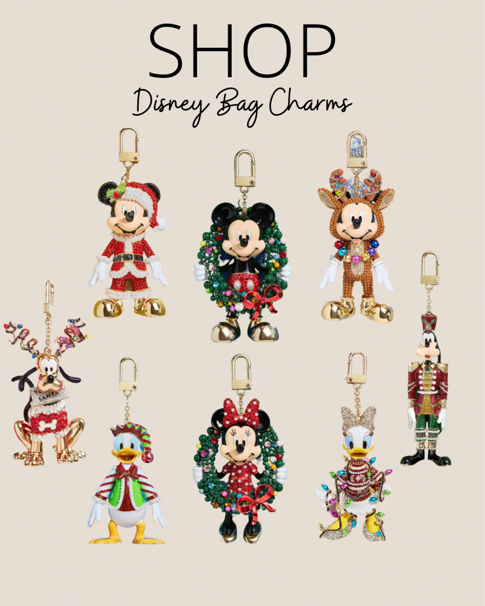 I love these Disney bag charms!! So sparkly, perfect accessory and makes a great gift! Especially for a Disney lover!! 🎄🌟

#LTKitbag #LTKHoliday #LTKGiftGuide