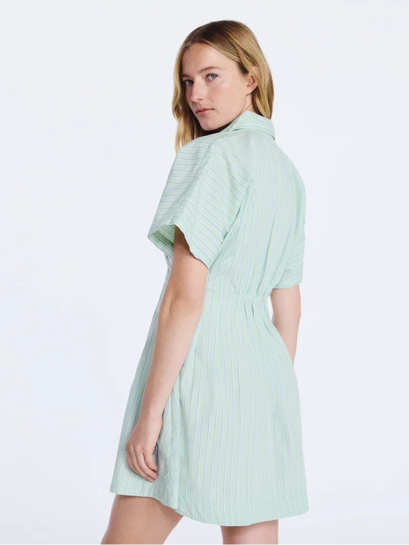 Free Assembly Women's Short Sleeve Corset Mini Dress, Sizes XS-XXL | Walmart (US)