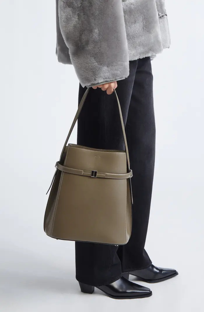 Belted Leather Bucket Bag | Nordstrom