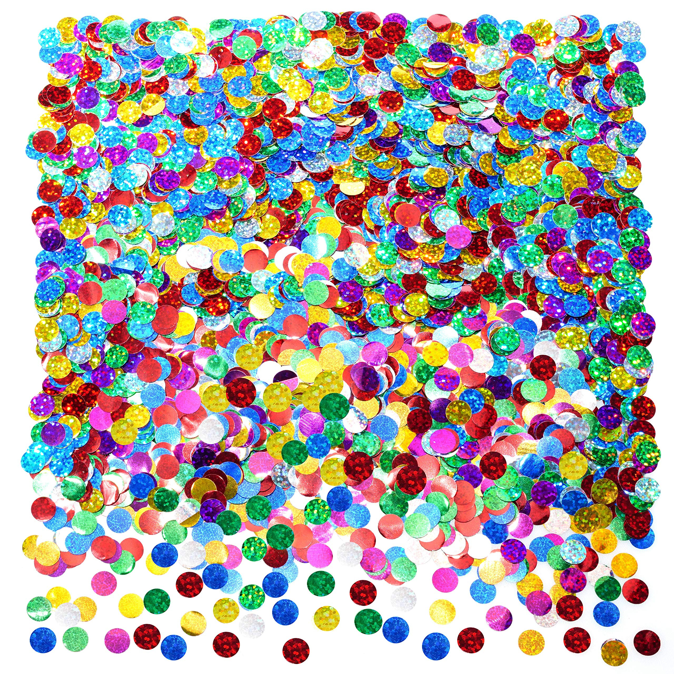 Multicolor Sparkle Foil Metallic Round Table Confetti Decor Circle Dots Mylar Scatter Wedding Bac... | Amazon (US)