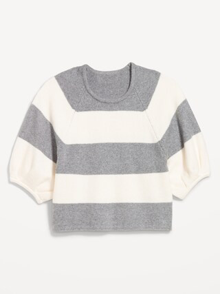 SoSoft Cropped Puff-Sleeve Sweater | Old Navy (US)
