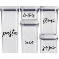 12 WHITE or BLACK Custom Pantry Labels for OXO / Storage Containers in Handwritten Font, Labels for Organization and Storage | Etsy (US)