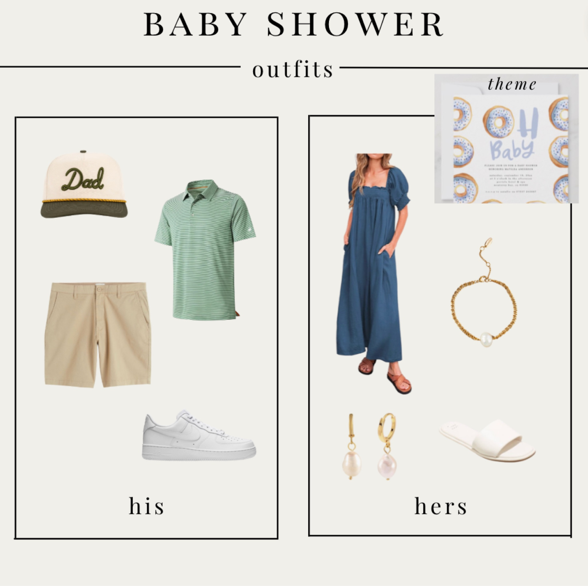Oh boy! baby shower outfits for the mom & dad to be 👶🏼🩵🍩 

Hat is the dad retro rope hat in cream from Barstool

#LTKmens #LTKbump #LTKbaby