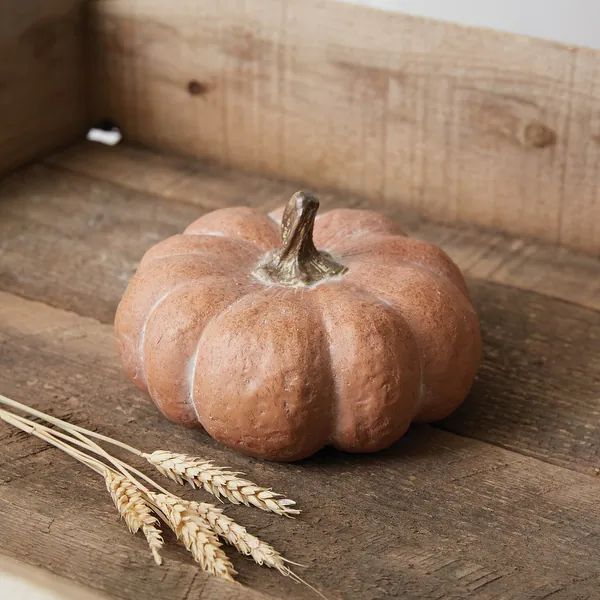 Large Resin Harvest Pumpkin - 7'' dia. x 4''H - Bed Bath & Beyond - 35492844 | Bed Bath & Beyond