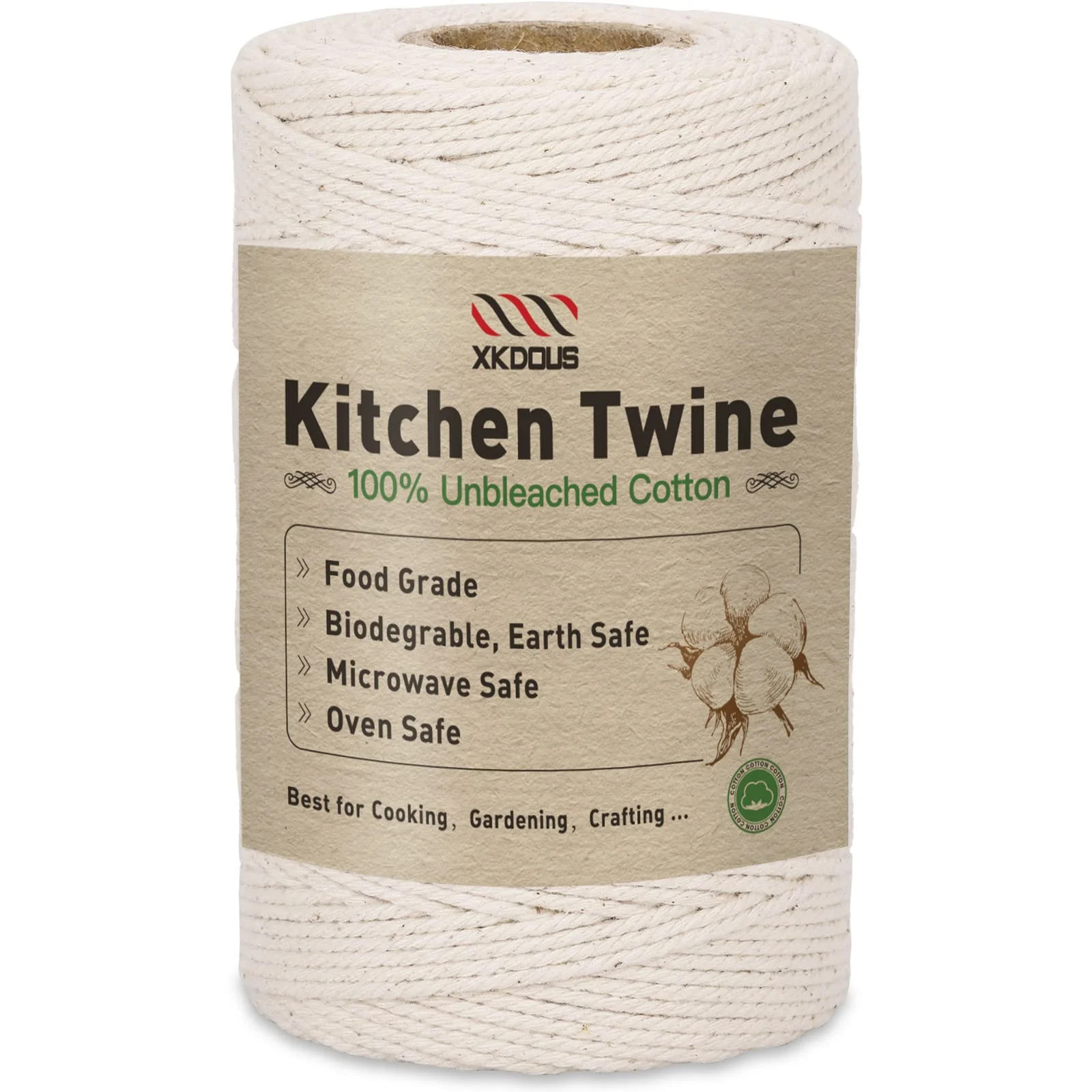 XKDOUS 476ft Butchers Twine, 100% Cotton Food Safe Cooking Twine Kitchen Twine String, 2mm Natura... | Walmart (US)