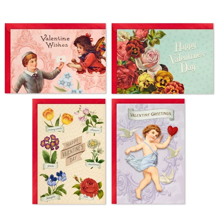 Hallmark Vintage Valentines Day Cards Assortment with Archival Book Organizer Box (12 Cards and E... | Walmart (US)