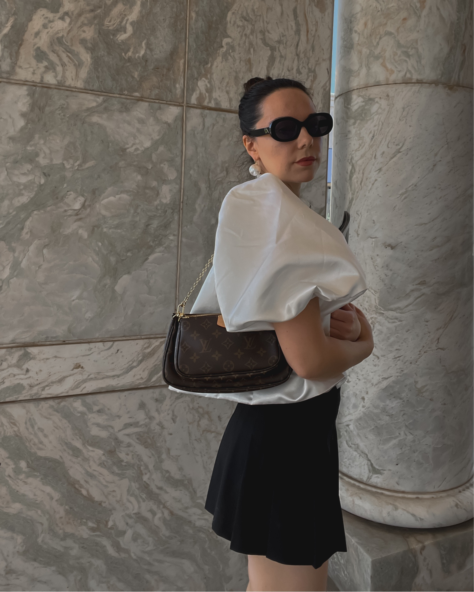 Puff sleeve blouse, chic, elegant style, quiet luxury, old money, minimalist fashion, neutral tones, pleated skirt, street style 

#LTKFindsUnder100 #LTKWedding #LTKWorkwear
