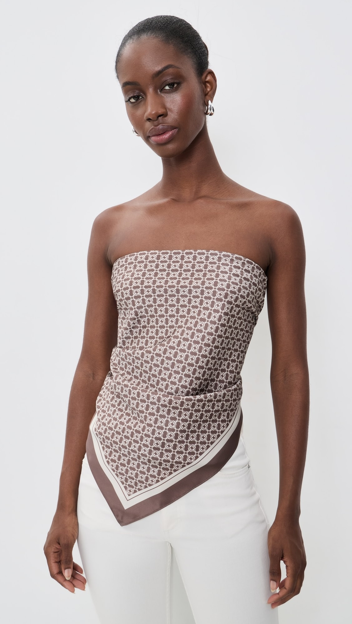SEROYA Hark Satin Scarf Top | Shopbop | Shopbop