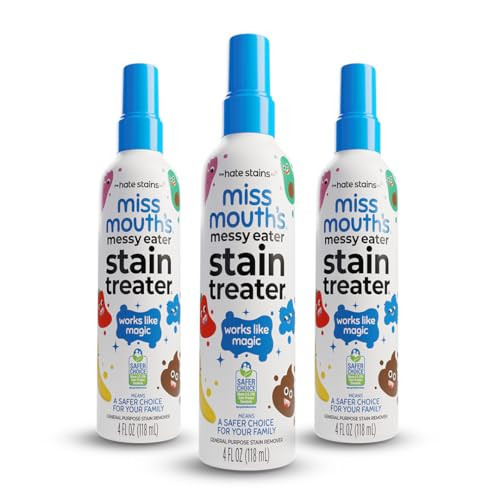 Miss Mouth's Messy Eater Stain Treater Spray - 4oz 3 Pack Stain Remover - Newborn & Baby Essentials - No Dry Cleaning Food, Grease, Coffee Off Laundry, Underwear, Fabric | Amazon (US)