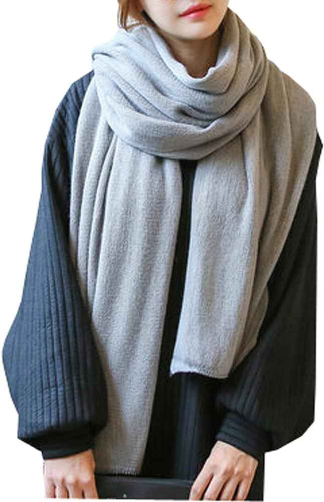 Wander Agio Womens Warm Winter Infinity Scarves Set Blanket Scarf Pure Color | Amazon (US)