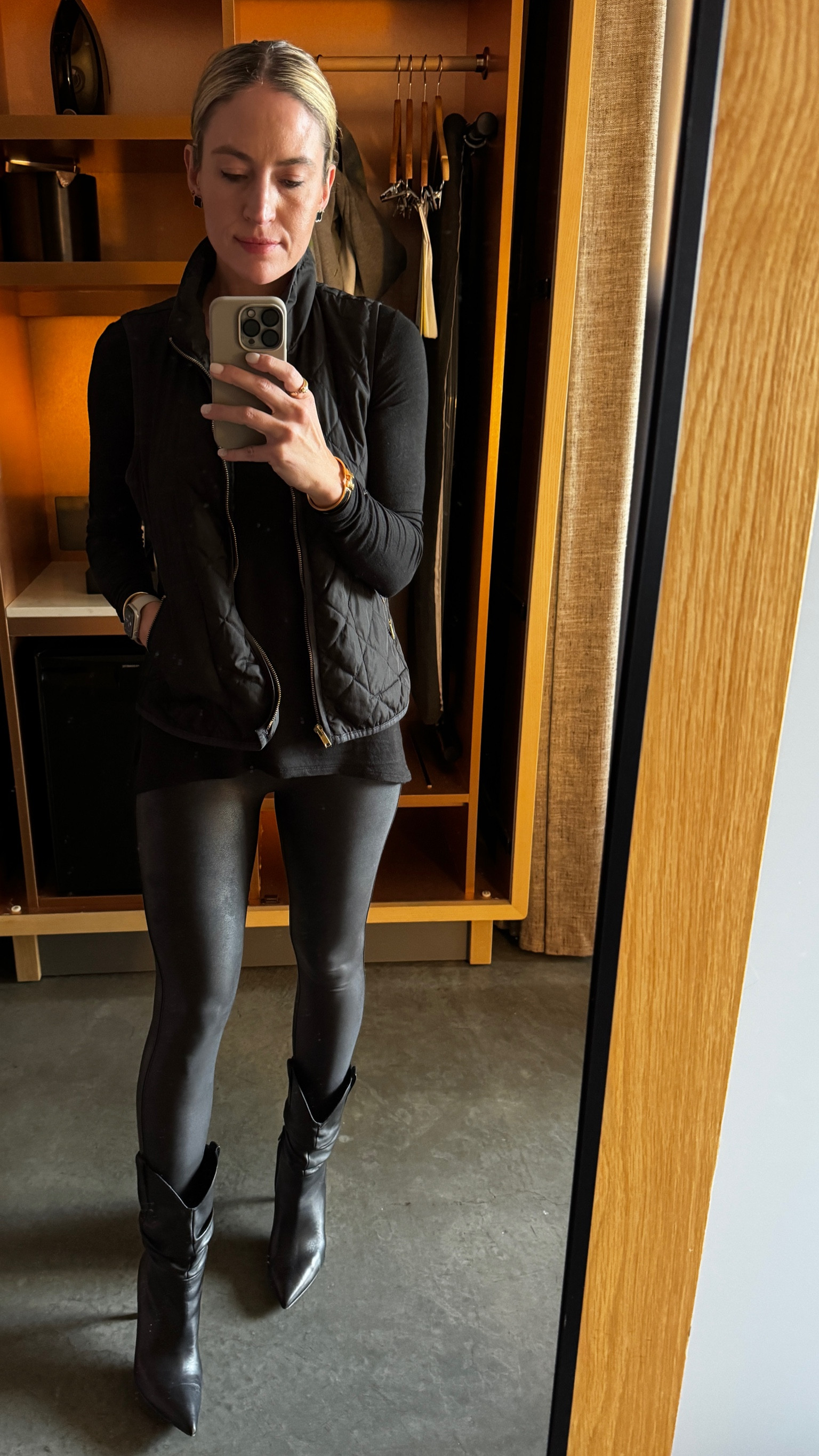 Faux leather leggings make an excellent gift idea! These are closet staple and last forever. I size up for comfort in Spanx to wear a Small of a Petite Medium for length. That way they’re not tight. But if you like the tight Spanx action to do it’s magic then buy true to size. I’d wear an XS. 

#everypiecefits

Holiday gift idea 
Gift guide 
Christmas gift idea 
Faux leather 
Vegan leather leggings 

#LTKGiftGuide #LTKOver40 #LTKSeasonal