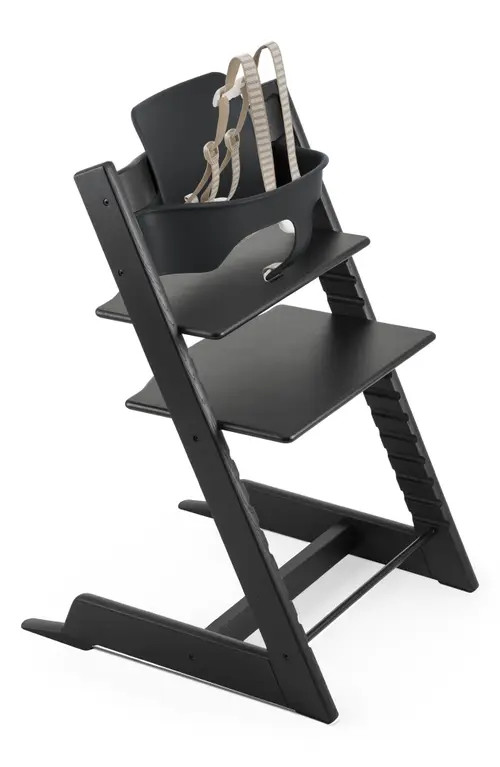 Stokke Tripp Trapp® Highchair & Baby Set in Oak Black at Nordstrom | Nordstrom