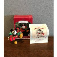 1998 Hallmark ""Ready For Christmas"" Mickey Mouse Ornament - Vintage Disney Ornament, Second in Ser | Etsy (US)