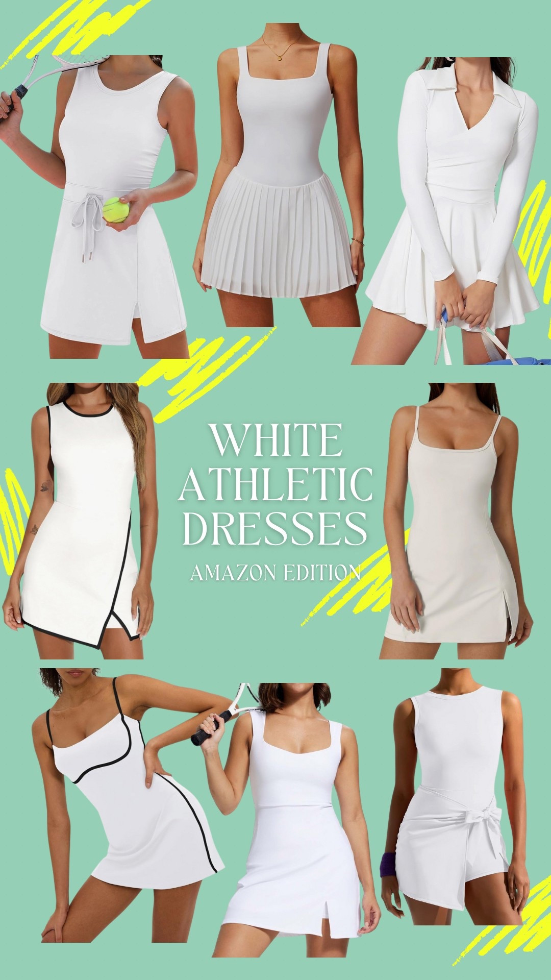 From bridal outfits to workout outfits, these white tennis dresses are a must-have! Sporty, chic, and perfect for any occasion. Shop now! 🎾✨ #BridalOutfits #WorkoutOutfits #WhiteTennisDress #TennisDresses

#LTKFindsUnder100 #LTKActive #LTKWedding