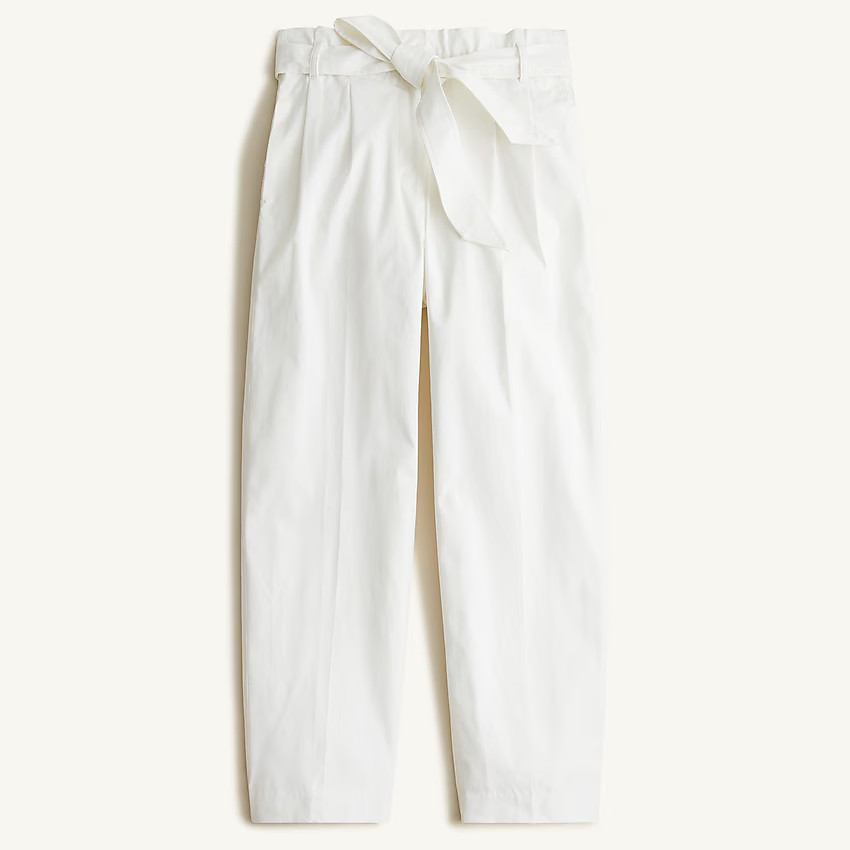 Tie-waist ripstop cotton pant | J. Crew US