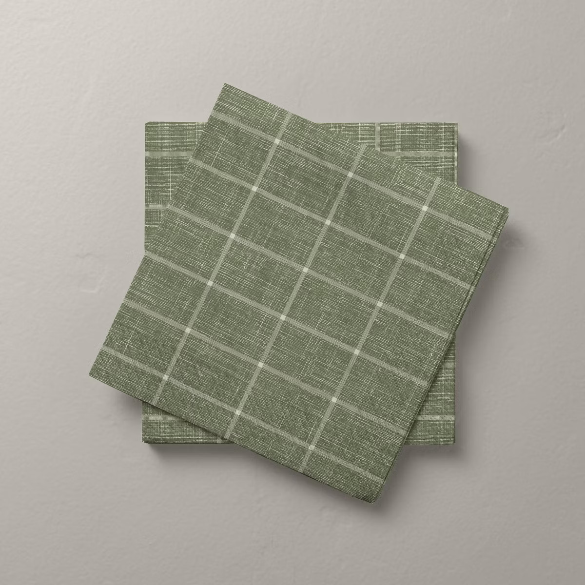 14ct Grid Printed Paper Napkins Green/Cream - Hearth & Hand™ with Magnolia | Target
