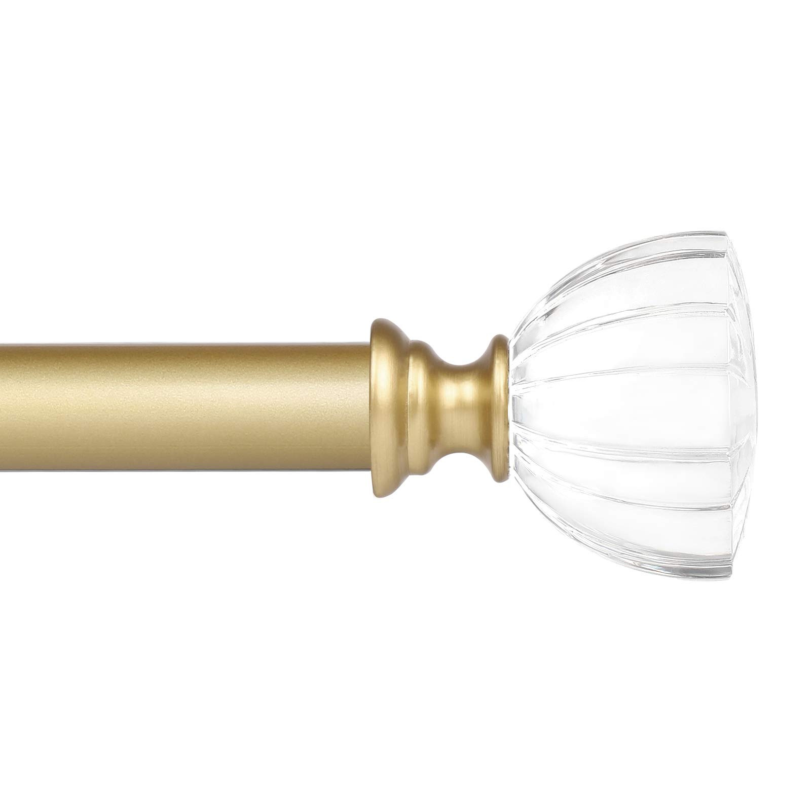 knobelite 1-Inch Single Window Curtain Rod Nickel for Windows 36 to 72 inch ,with Decrative Finail W | Amazon (US)