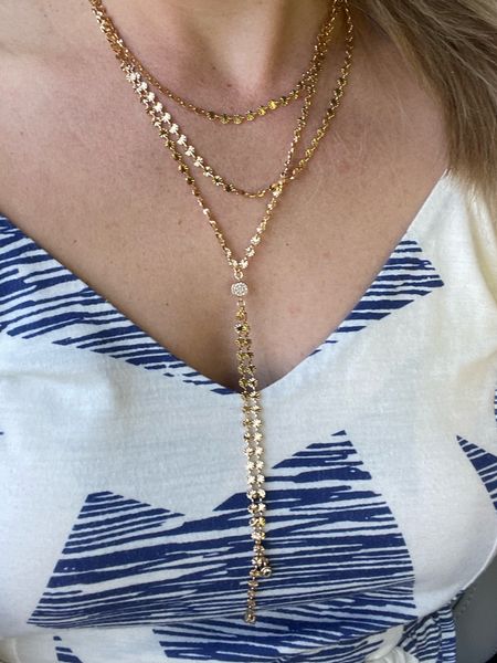 Beautiful necklace by Ettika! Dress up any outfit with this beautiful gold layered lariat necklace #wearwithconfidence @ettika

#LTKGiftGuide #LTKFind #LTKstyletip