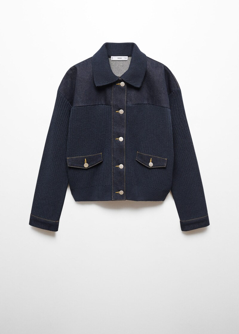 Knitted bomber jacket -  Women | Mango USA | MANGO (US)