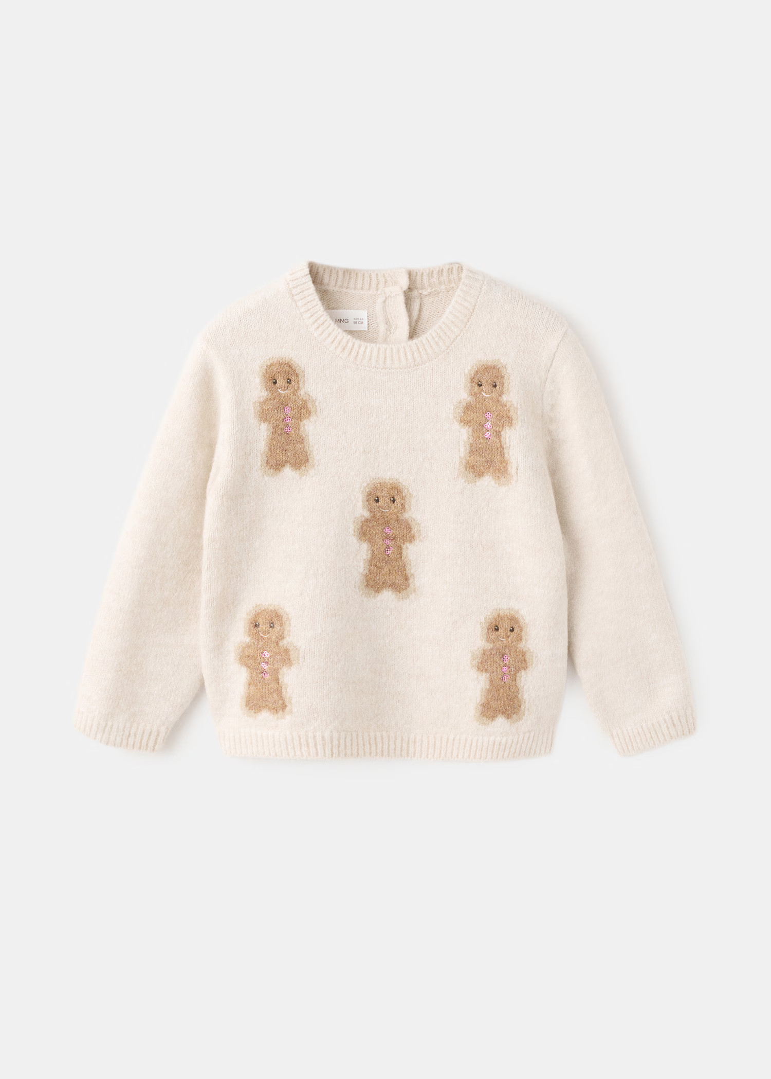 Christmas-print knitted sweater | Mango (US/MX/AU)