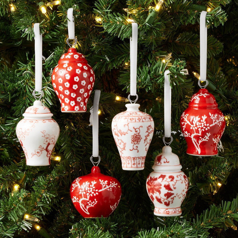 Mini Ginger Jar Ornaments, Set of 6 | Williams-Sonoma