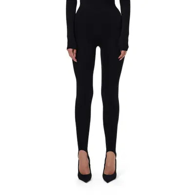 Naked Wardrobe Naked Stirrup Leggings in Dark Berry at Nordstrom, Size X-Small | Nordstrom