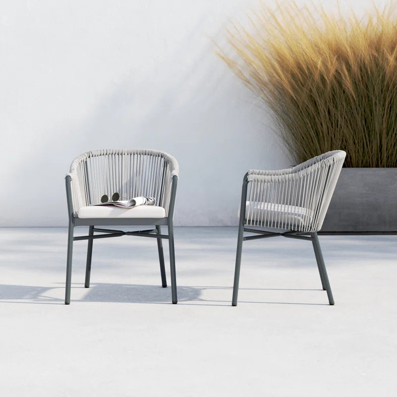 Domenica Patio Dining Armchair with Cushion | Wayfair North America