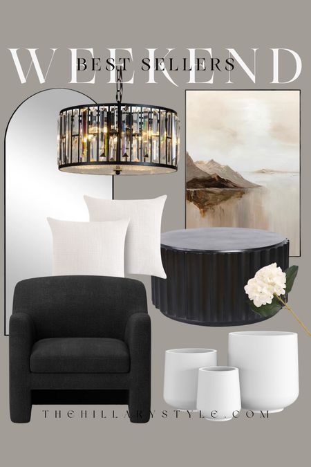 Weekend Best Sellers Home: Furniture & Decor from Walmart, Target, Amazon. Coffee Table, Accent Chair, Chandelier, Wall Art, Arch Floor Length Mirror, Faux Florals, Planters. 

#LTKstyletip #LTKSeasonal #LTKhome