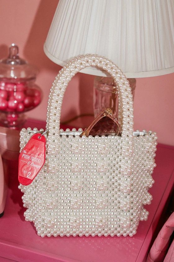 Mickey White Pearl Mini Handbag | Lulus (US)