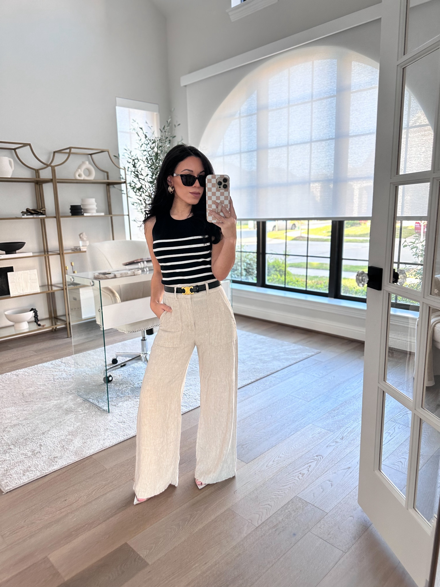 Spring outfit with this knit top under $20! 

Linen trousers size 24 short
Striped knit tank size xs
Celine belt
Amazon sunglasses
Gold jewelry 
Clear heels 

Vacation outfit, Easter outfit, workwear, classic style, wear to work, spring outfit

#LTKstyletip #LTKworkwear #LTKSeasonal