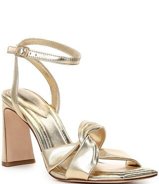 Antonio Melani Nikki Metallic Leather Twisted Dress Sandals | Dillard's | Dillard's