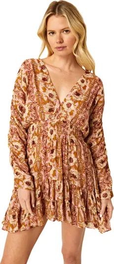 Chiara Floral Print Long Sleeve Chiffon Dress | Nordstrom