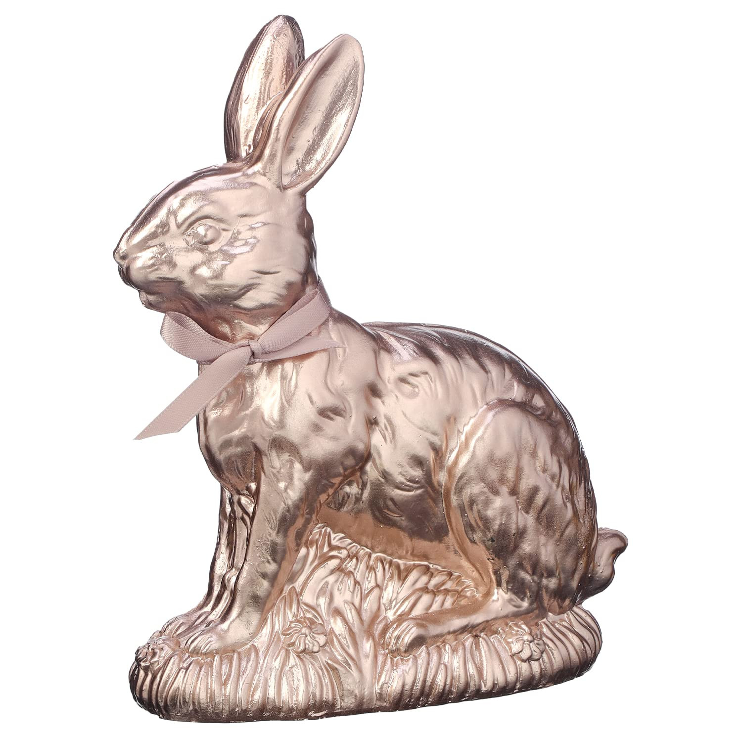 One Holiday Way 7-Inch Metallic Faux Champagne Chocolate Bunny Mold Figurine w/Bow Accent – Ele... | Amazon (US)