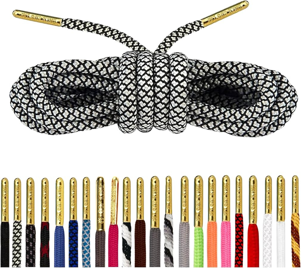 1 Pair Luxury Rope Shoe Laces with Gold Tips | Amazon (US)