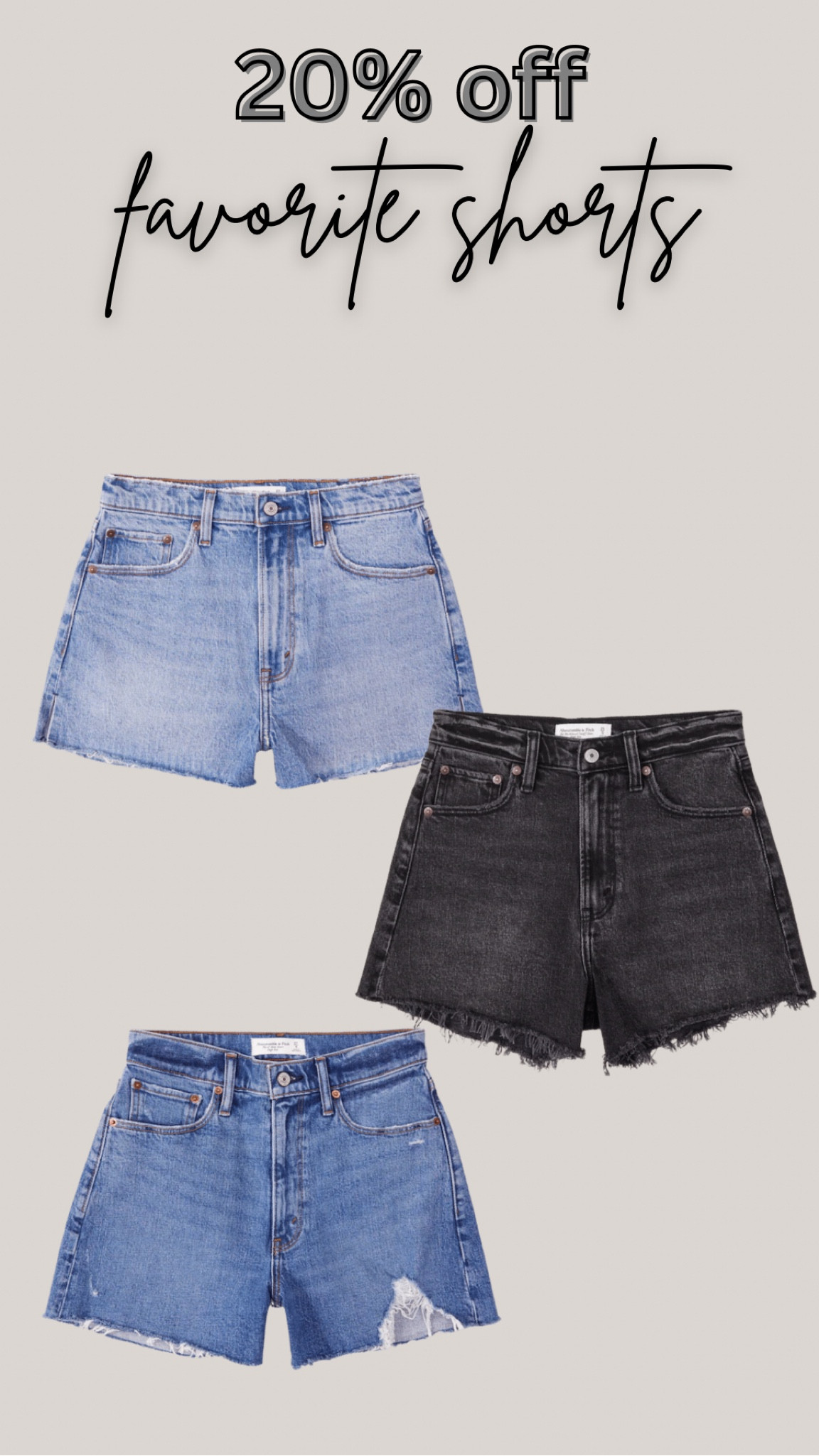 restock of my favorite shorts from last summer & they are 20% off! by spring my size was sold out in most colors so I’m grabbing more now 🤞🏻Abercrombie, denim shorts, jean shorts, black shorts, curve love 

#LTKstyletip #LTKsalealert #LTKfit