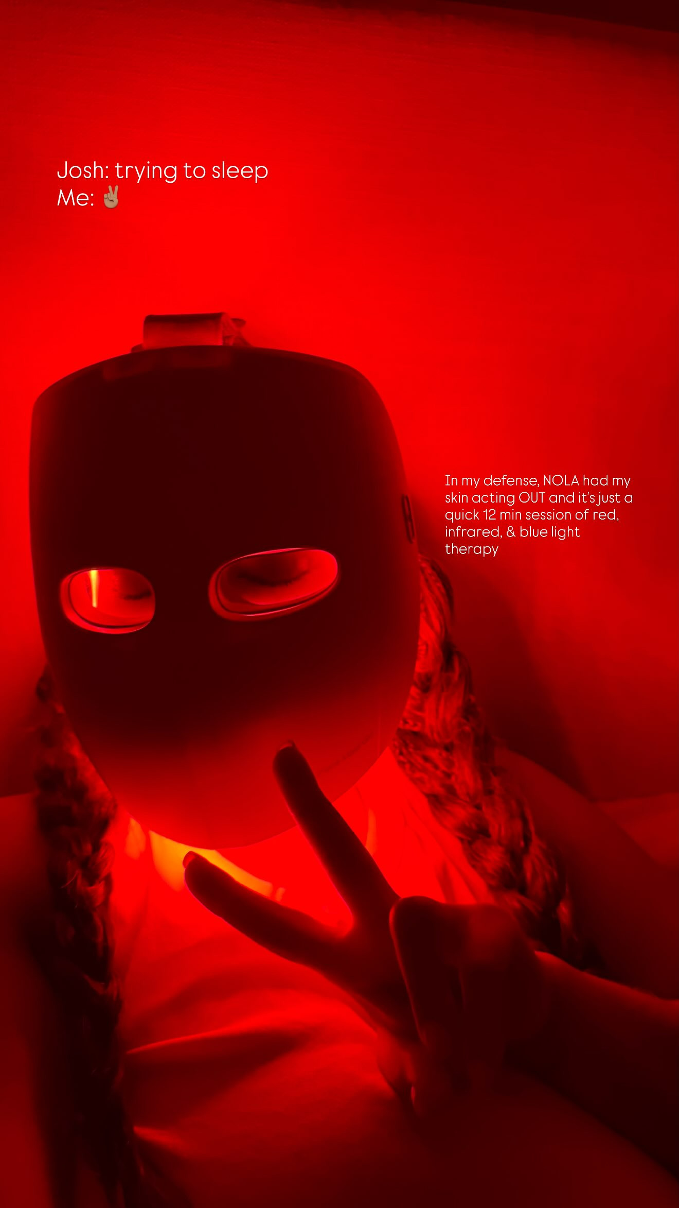 Kids are finally asleep, so it's my turn. Just 12 minutes with my @therabody LED mask while I unwind. My skin always feels so much happier after a quick red, infrared, and blue light session. 

 #LTKselfcare #LTKBaby