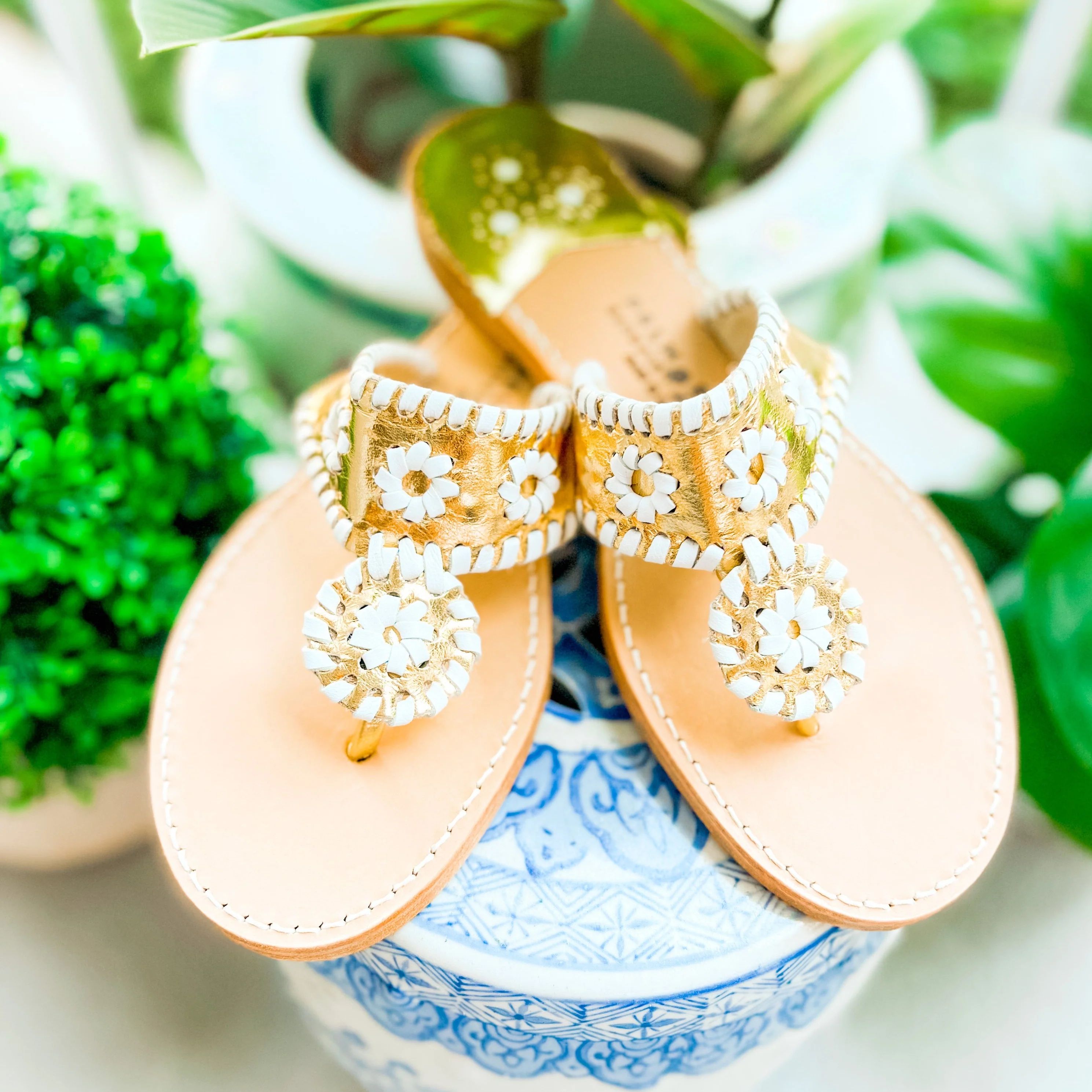 PB Gold / White | Palm Beach Sandals