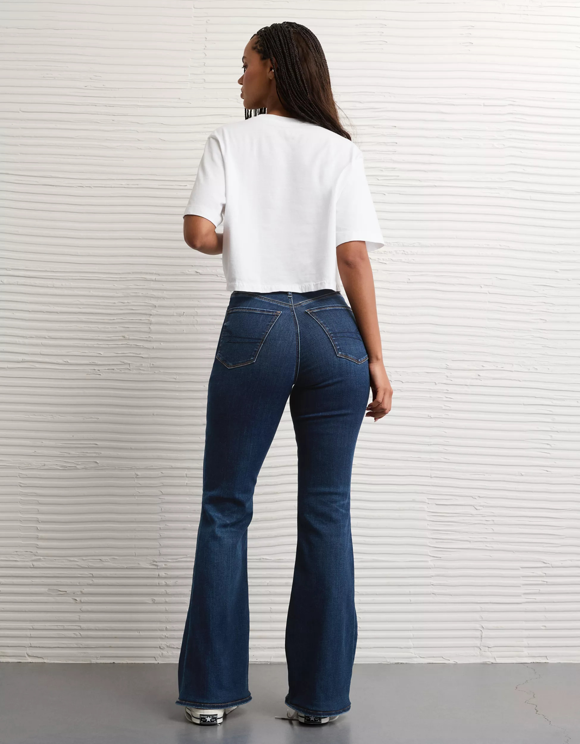 AE Next Level Curvy Super High-Waisted Flare Jean | American Eagle Outfitters (US & CA)