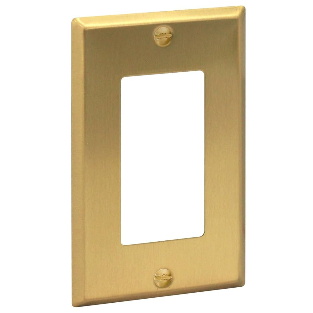 Rio Salto BRASS Metal Gold Light Switch Wall Plate or Outlet Cover Wall Plate Decora Single Recep... | Amazon (US)