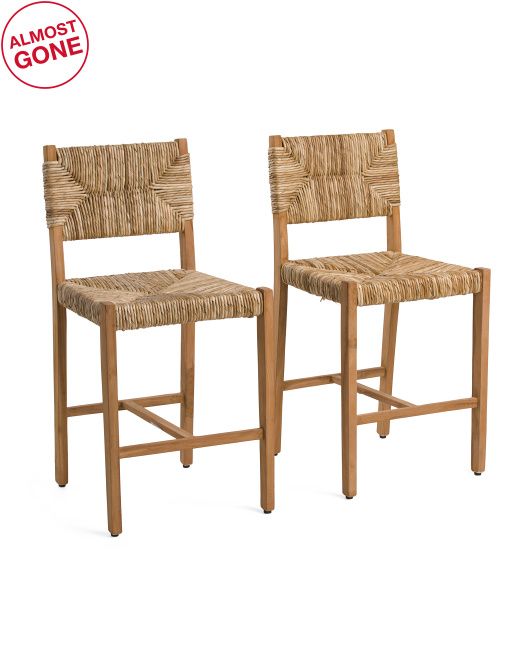 Set Of 2 Valletta Counter Stool Chairs | TJ Maxx