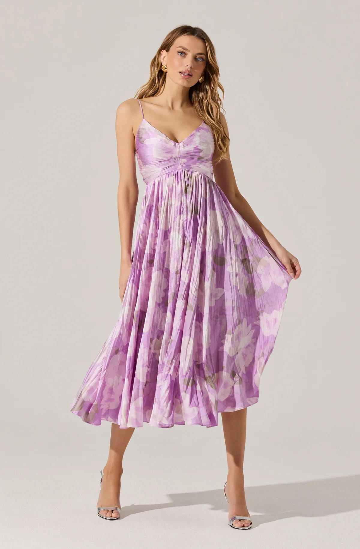 Maeve Pleated Midi Dress | ASTR The Label (US)