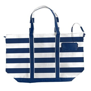 Joyward Jumbo Beach Tote, Blue Stripe | CVS Health