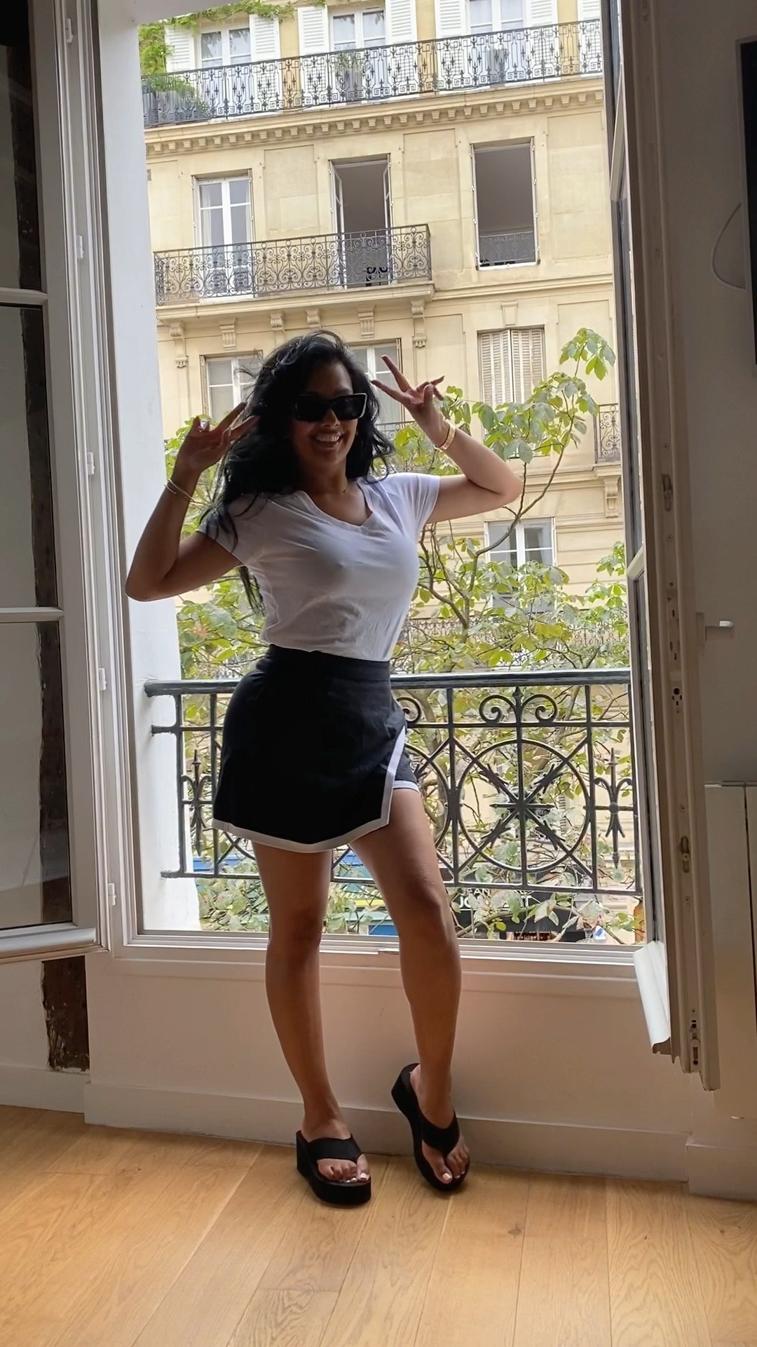 In my sporty era! Loooove my new pieces I got on Walmart Fashion, especially this skort! It’s sporty but still so chic! Perfect for our first day in Paris 🖤 #WalmartPartner #WalmartFashion 

#LTKunder50 #LTKFind #LTKstyletip