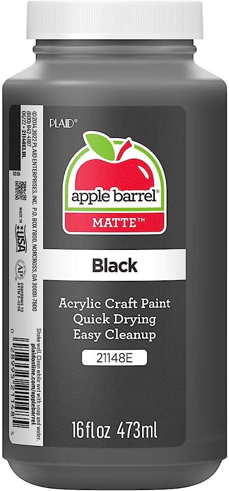 Apple Barrel Acrylic Paint in Assorted Colors (16 Ounce), 21148 Black | Amazon (US)