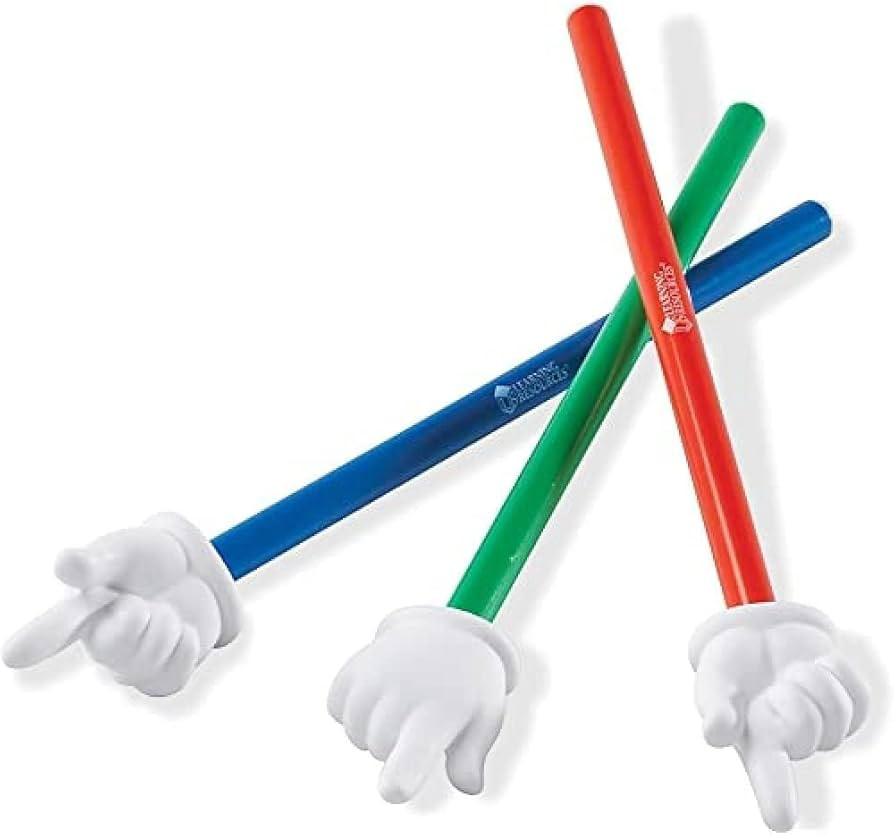 Learning Resources Hand Pointers, Set of 3, Ages 3+, Assorted Colors, Classroom Participation, Ho... | Amazon (US)