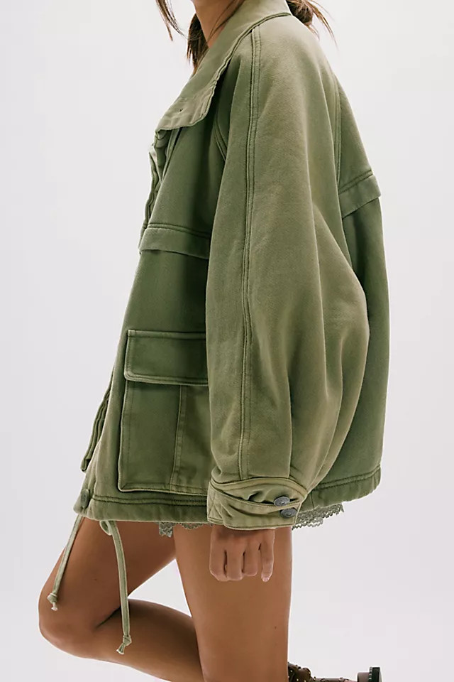 Jojo Washed Oversized Funnel-Neck Jacket | Free People (Global - UK&FR Excluded)